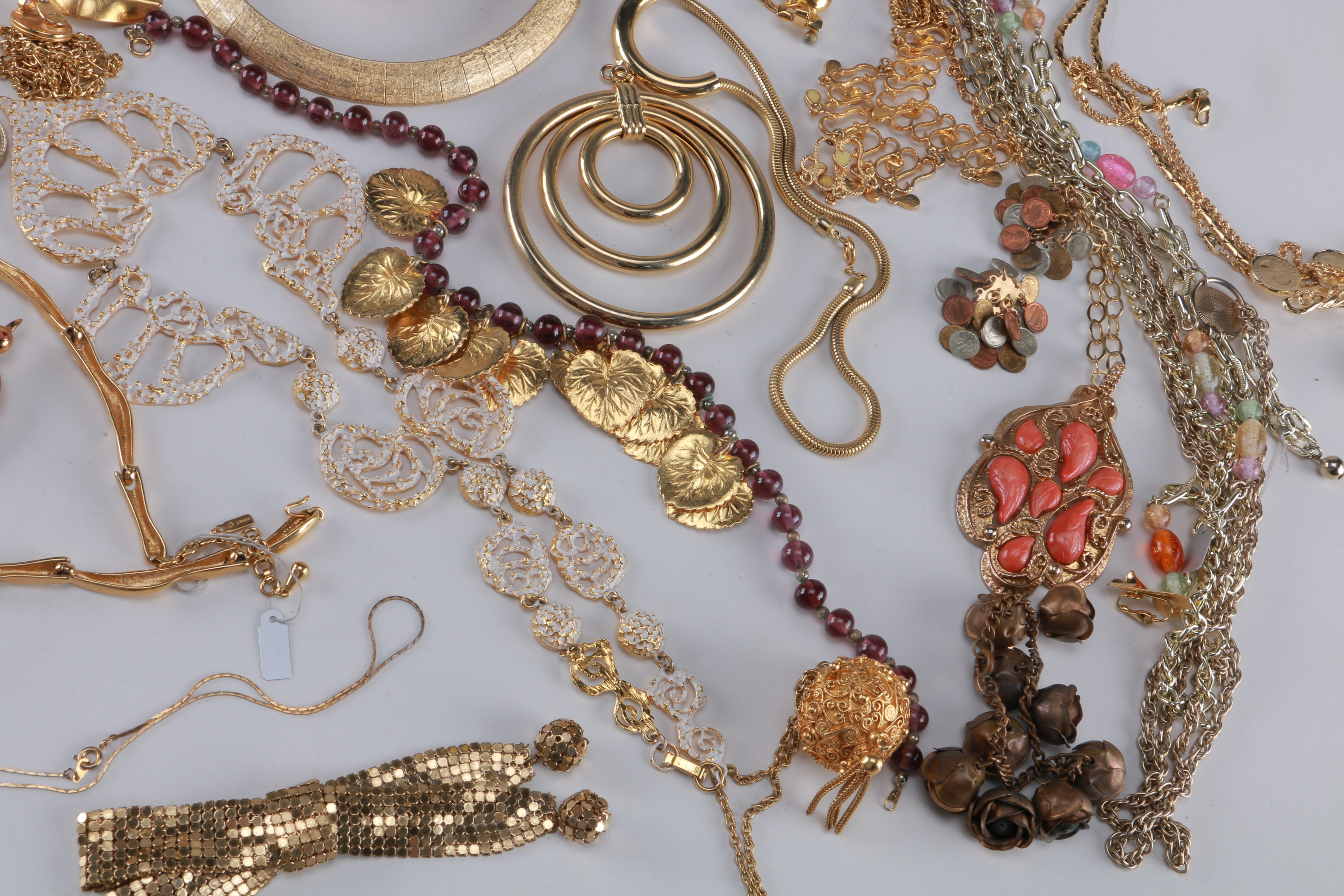 Assortment of Gold Tone Costume Jewelry