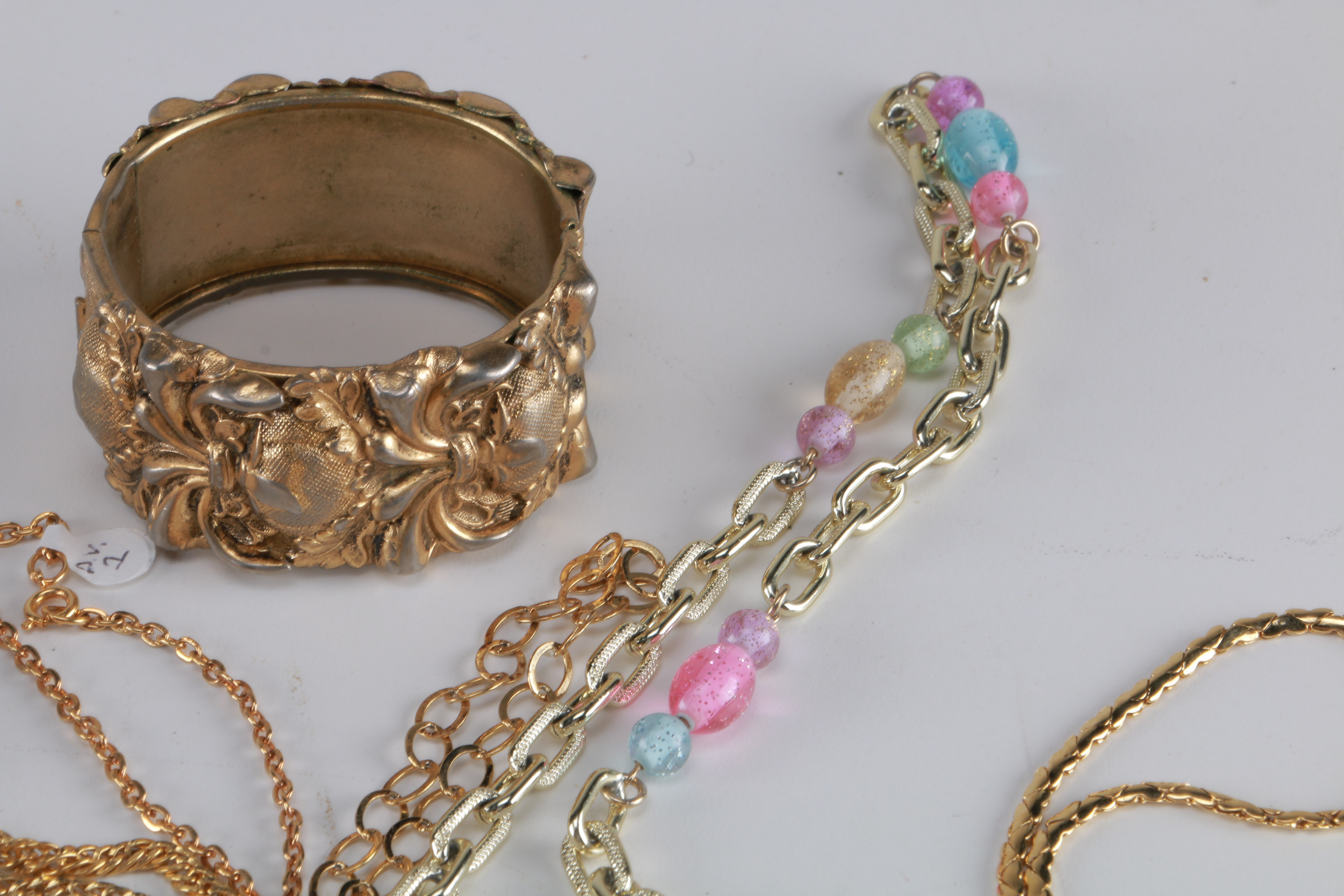 Assortment of Gold Tone Costume Jewelry
