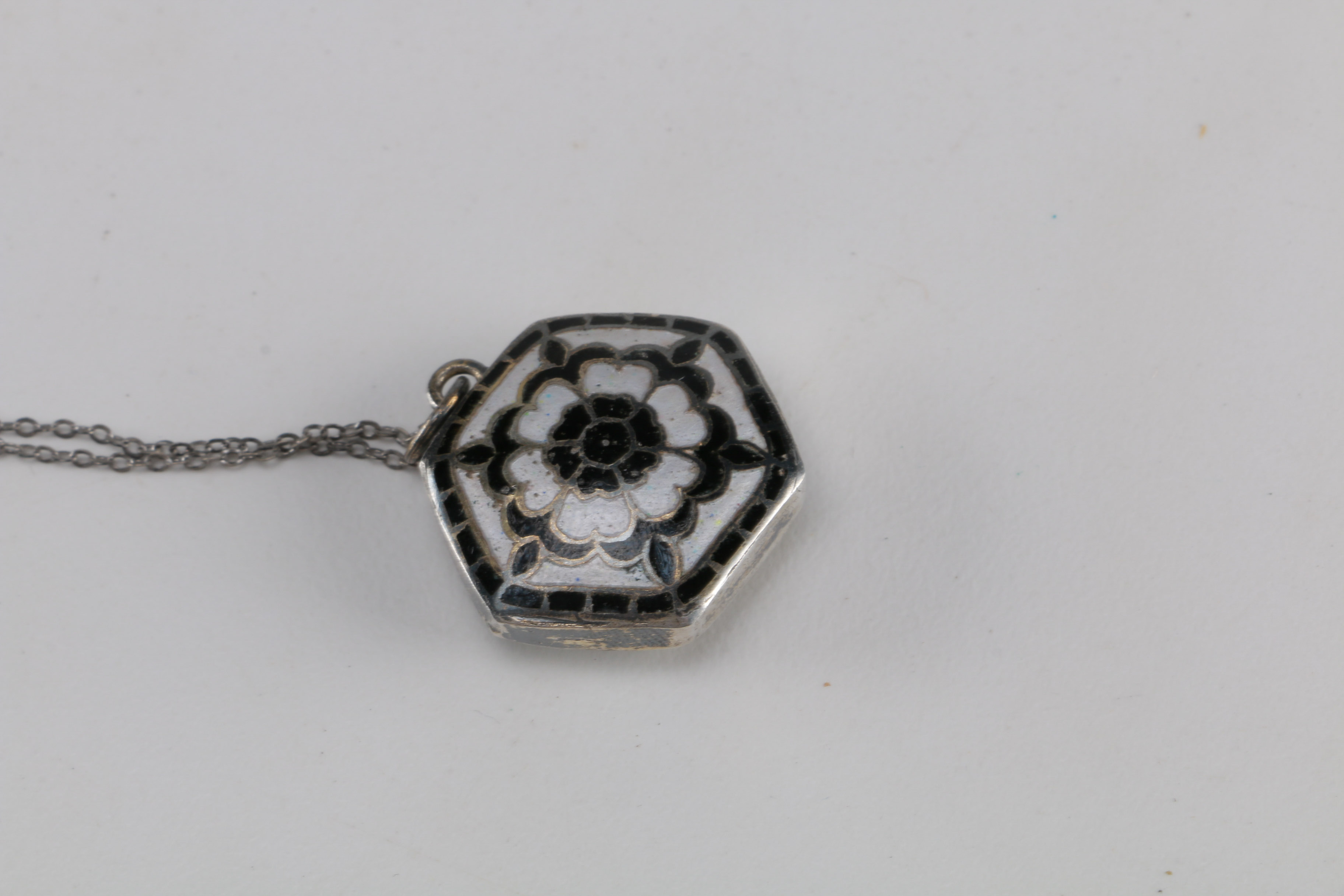 Medallion Pendant Necklace with Sterling Bracelets