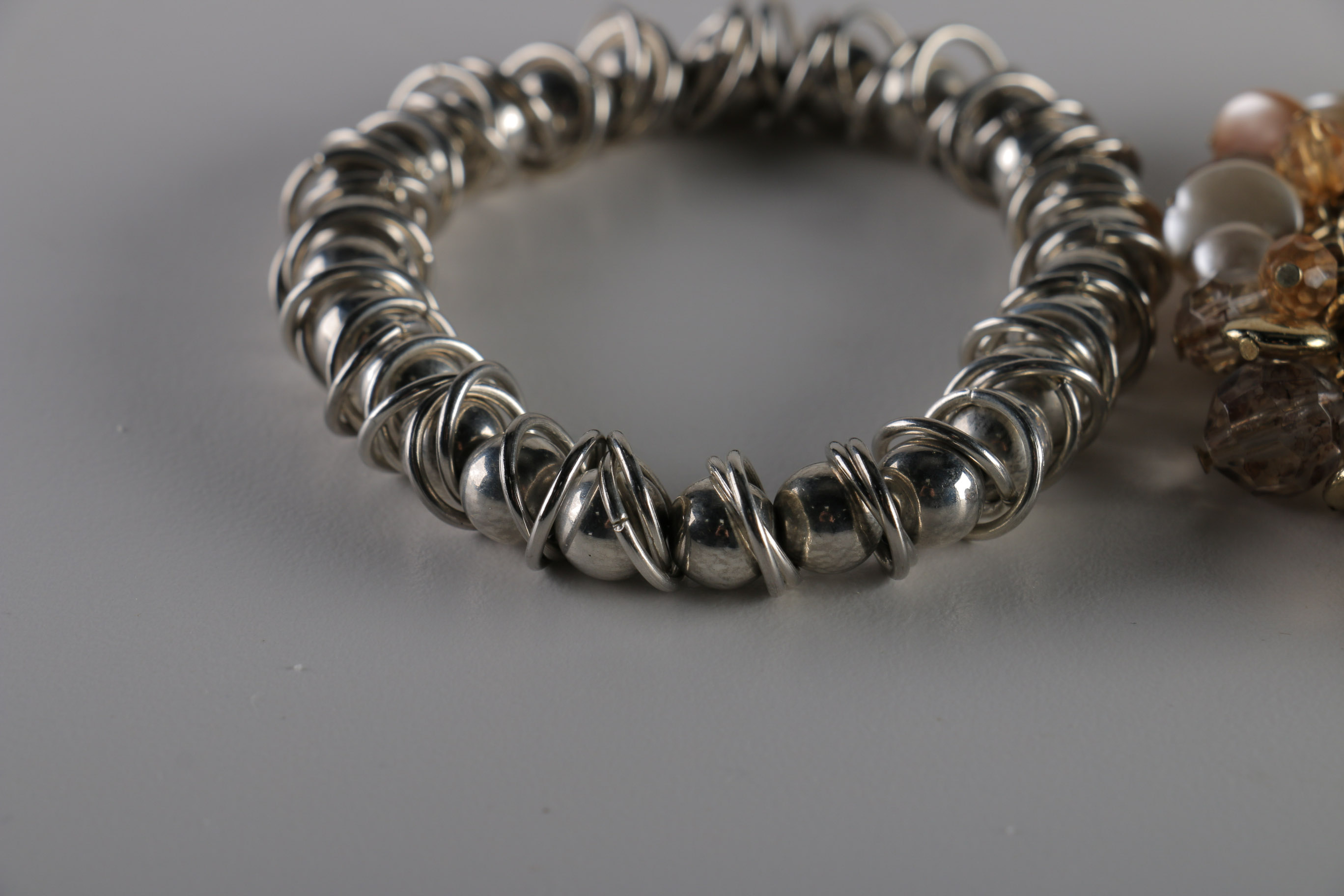 Collection of Silver Tone Bracelets and Bangles