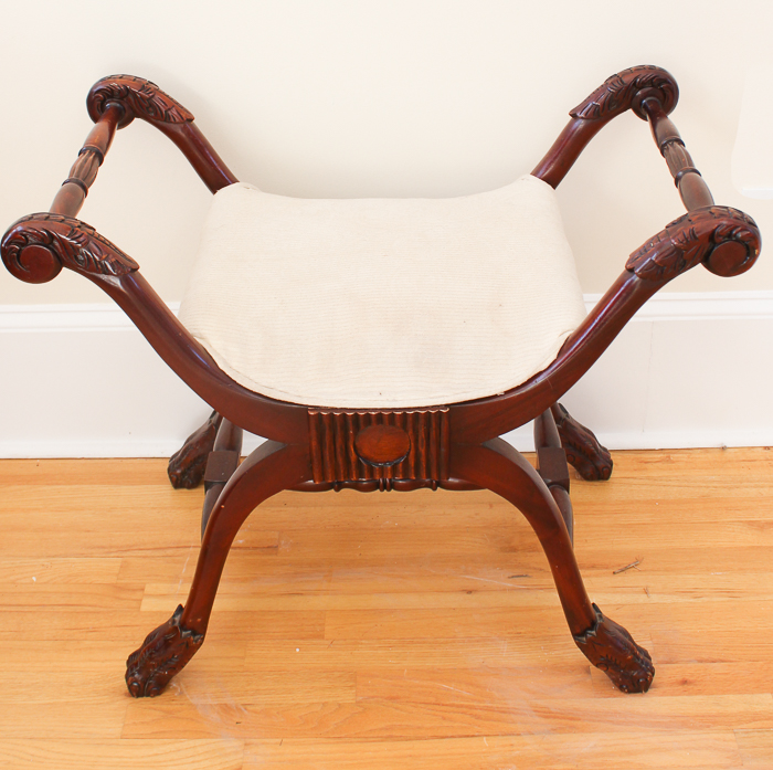 Mahogany Backless Chair