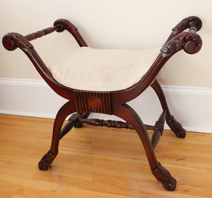 Mahogany Backless Chair