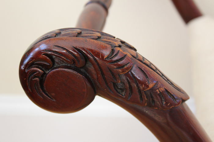 Mahogany Backless Chair