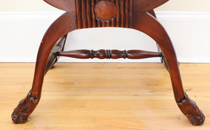 Mahogany Backless Chair