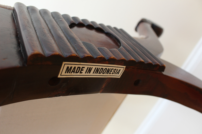 Mahogany Backless Chair