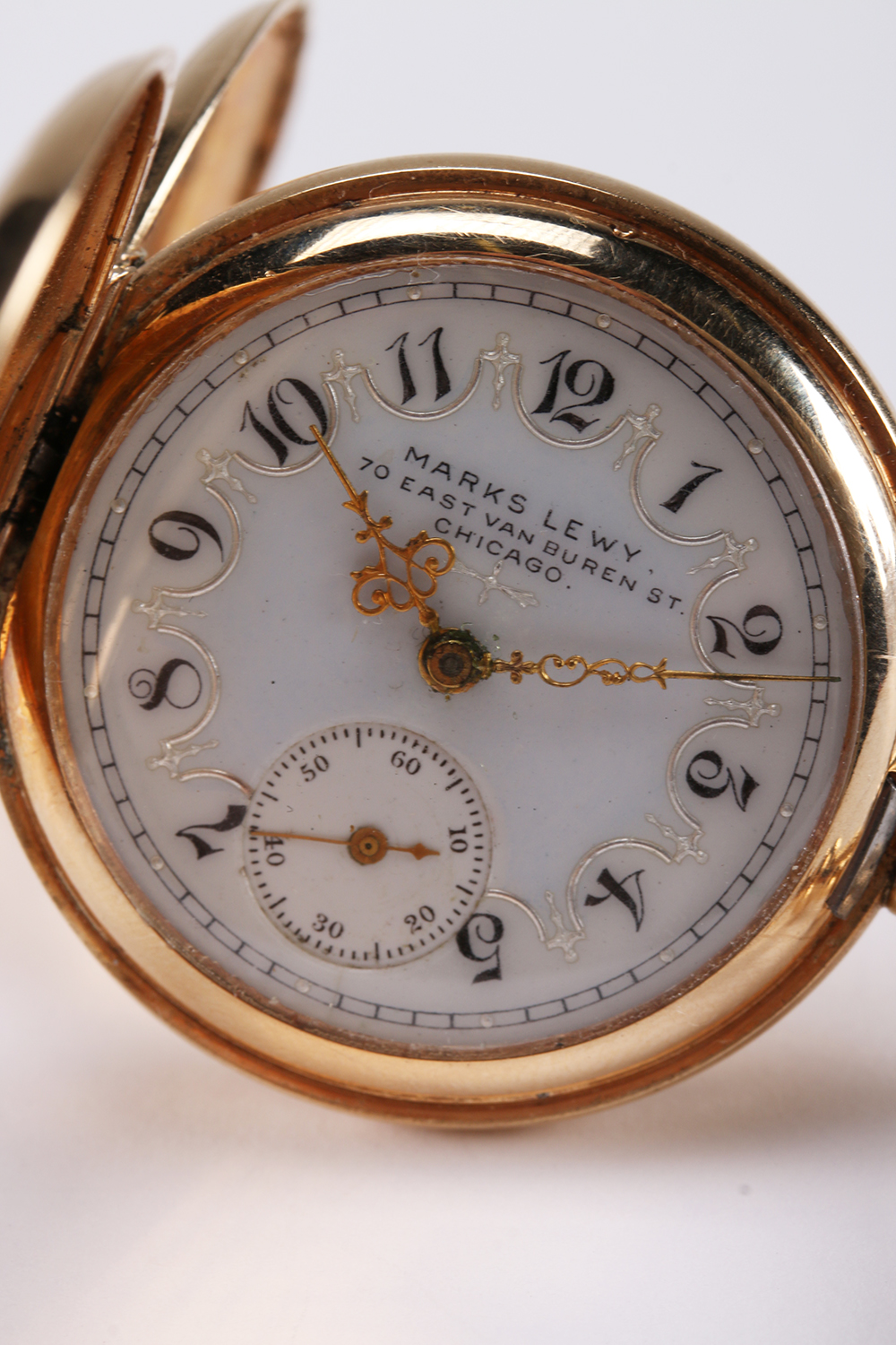 14K Yellow Gold Marks Lewy Pocket Watch