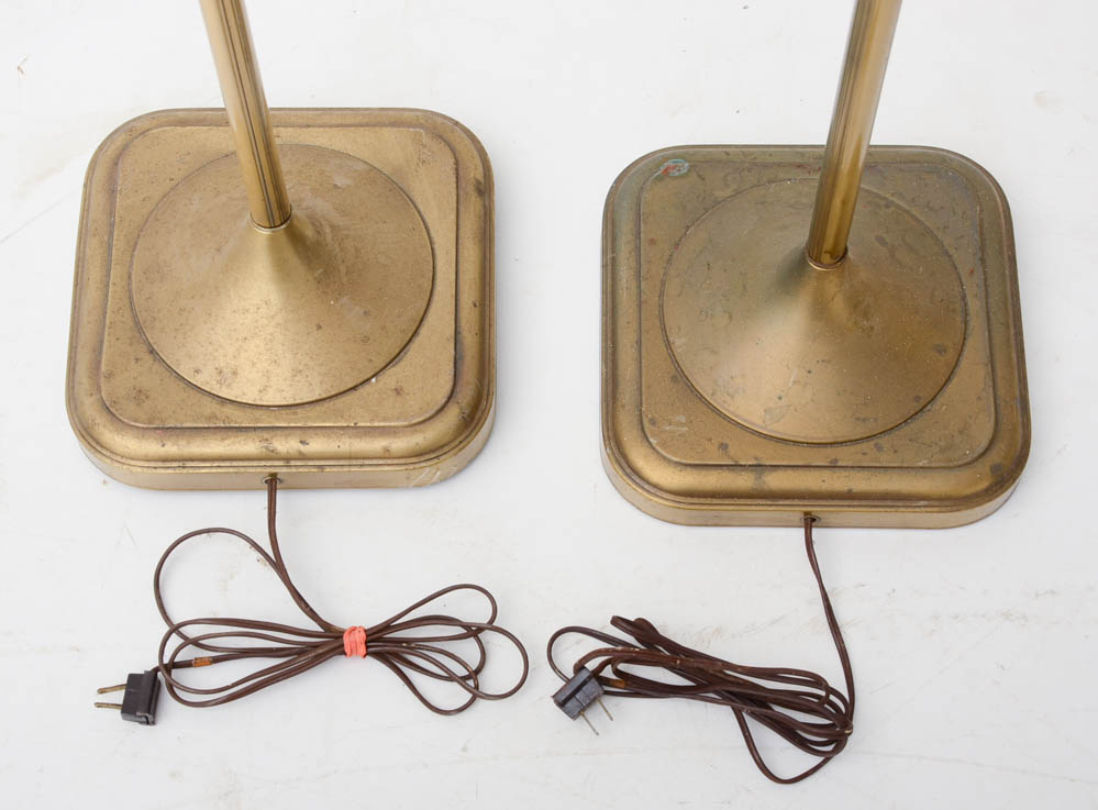 Pair of Vintage Torchere Floor Lamps