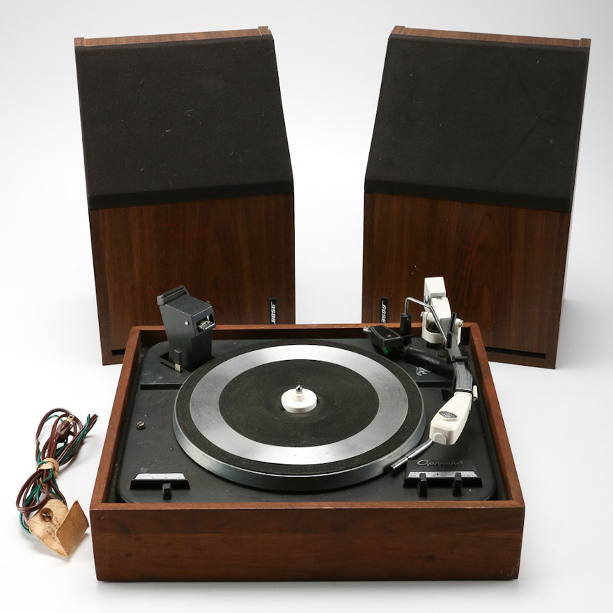 Vintage Garrard Record Player and Bose Speakers EBTH