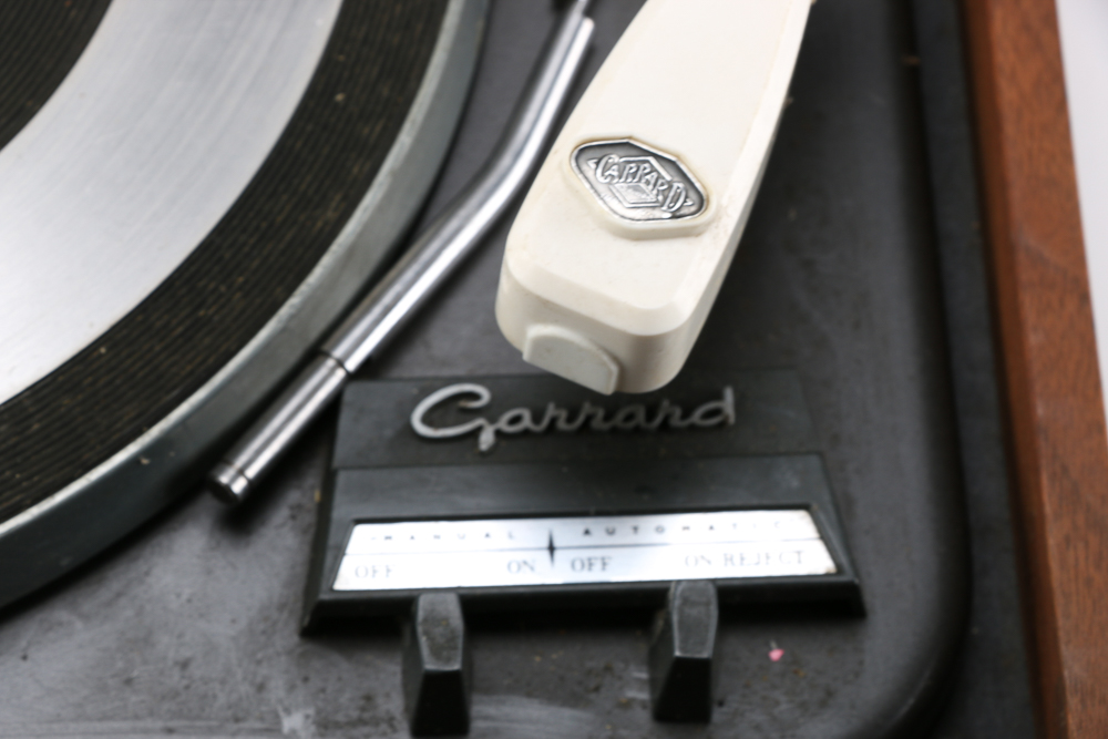 Vintage Garrard Record Player and Bose Speakers