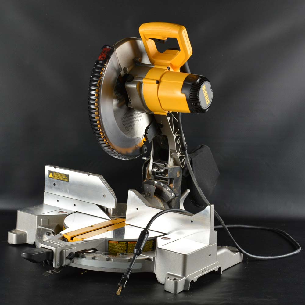 A Dewalt Single-Bevel Compound Miter Saw