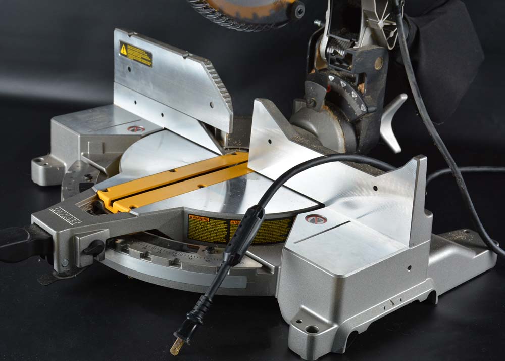 A Dewalt Single-Bevel Compound Miter Saw