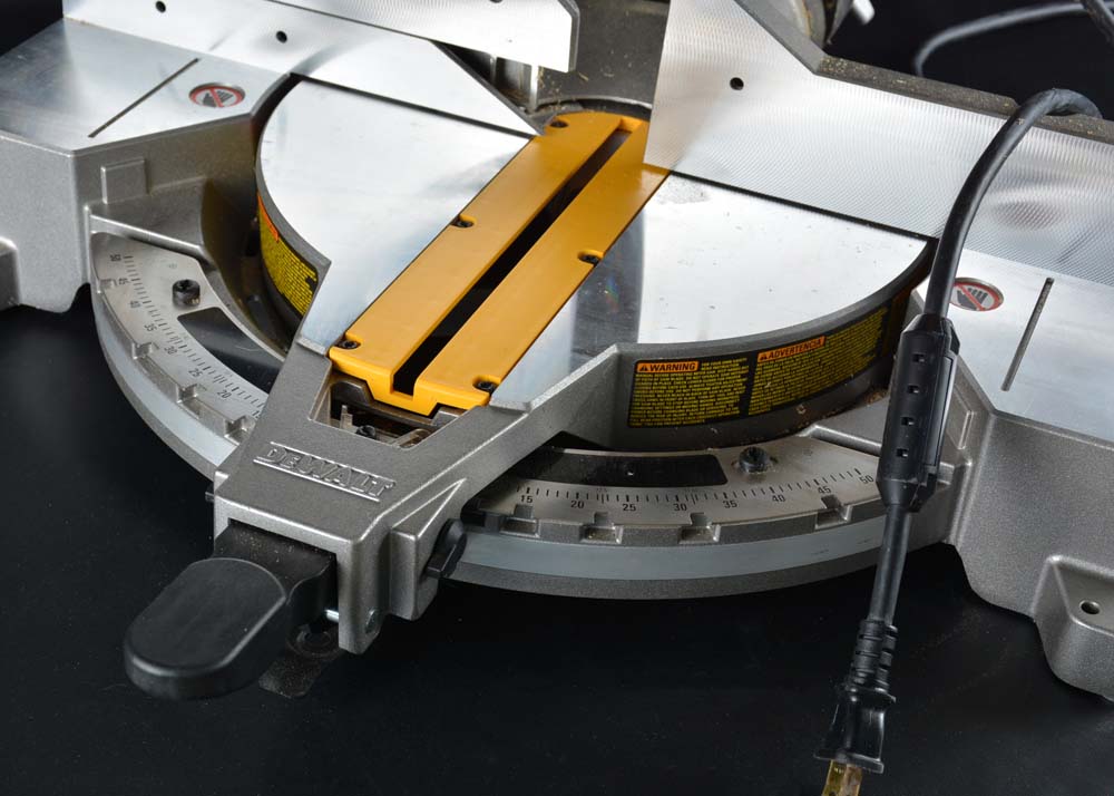 A Dewalt Single-Bevel Compound Miter Saw