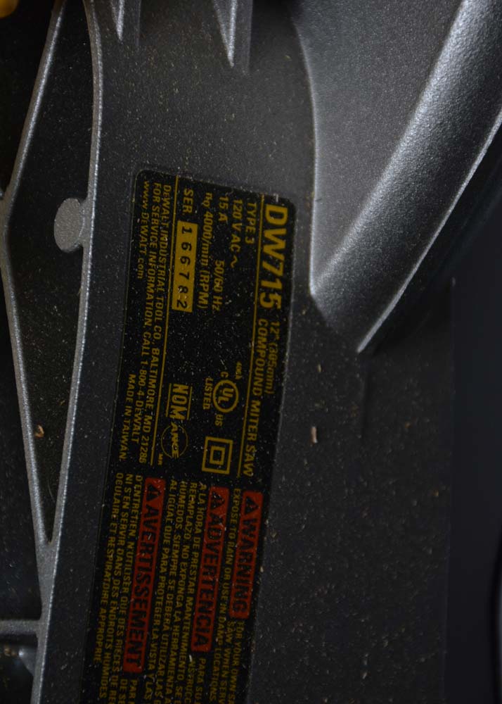 A Dewalt Single-Bevel Compound Miter Saw