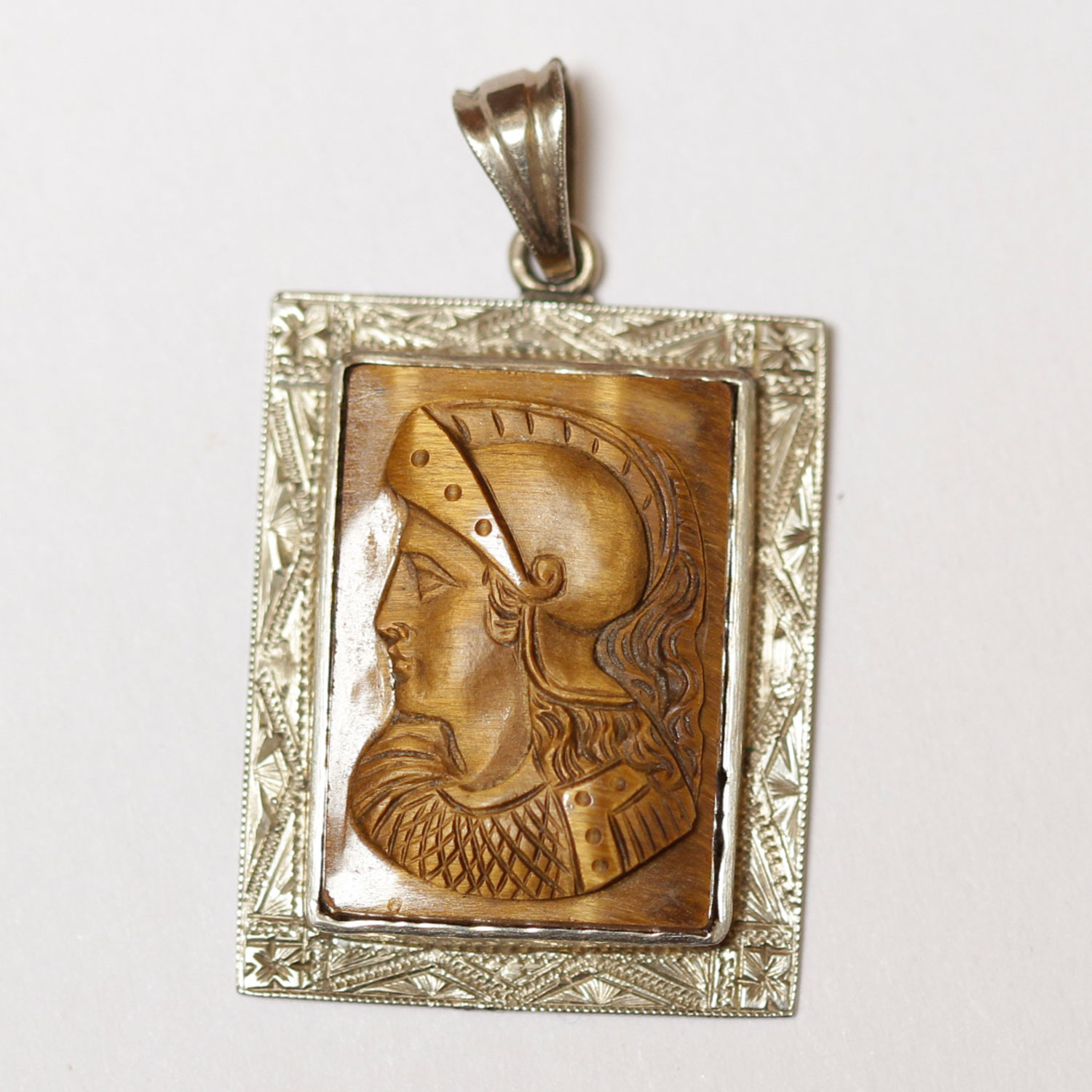 Tigers Eye Intaglio Pendant