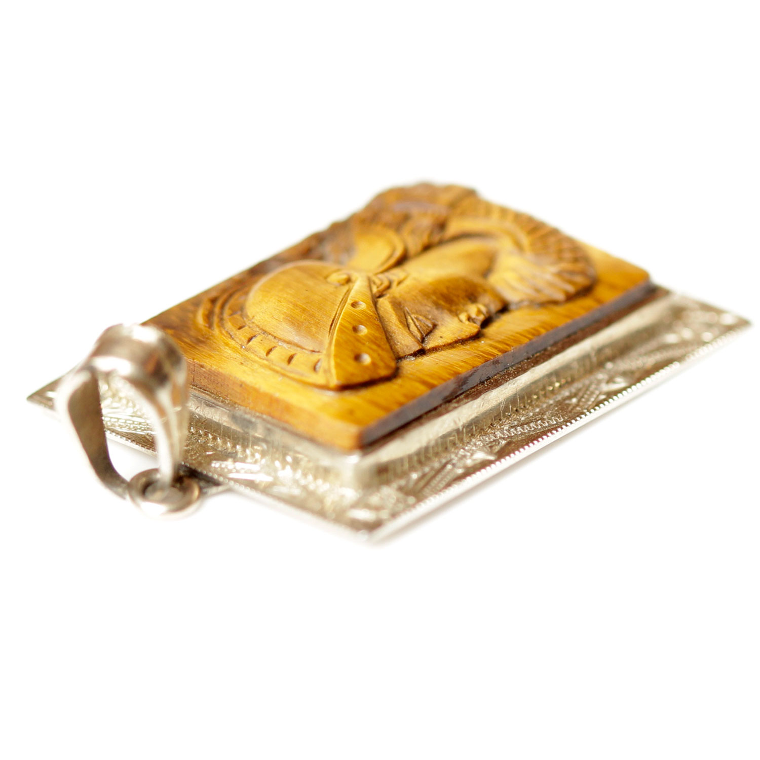 Tigers Eye Intaglio Pendant