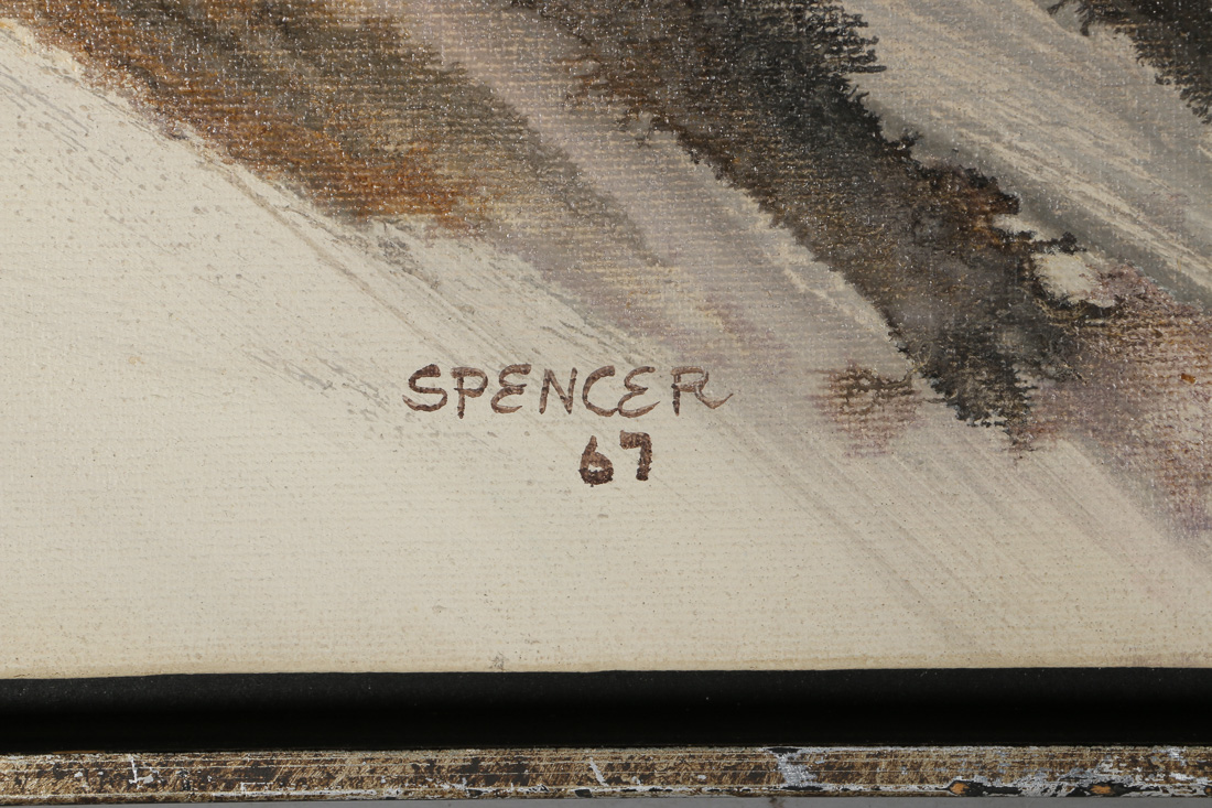 Mary Scruggs Spencer Signed Oil Painting "Pink Poppied"