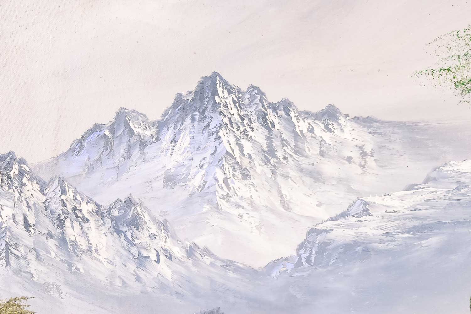 R. Delind Mountain Landscape Oil Painting