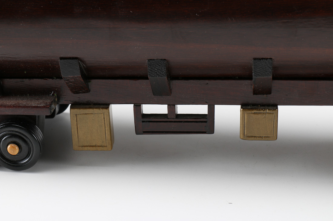 Hand Carved Wooden Semi Truck With Cargo Storage