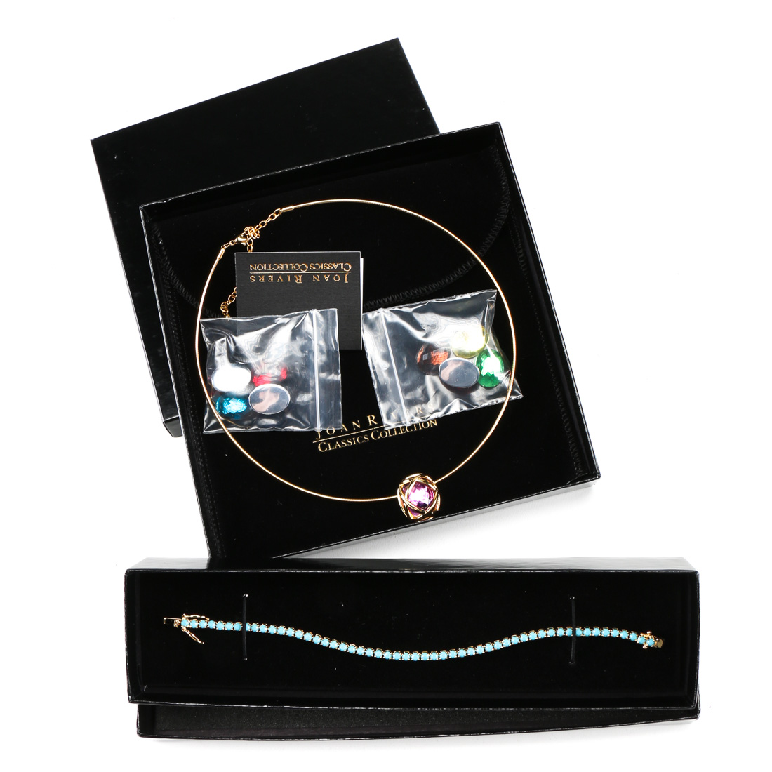 Joan Rivers Classics Collection Necklace and Bracelet With Respective Bag and Box