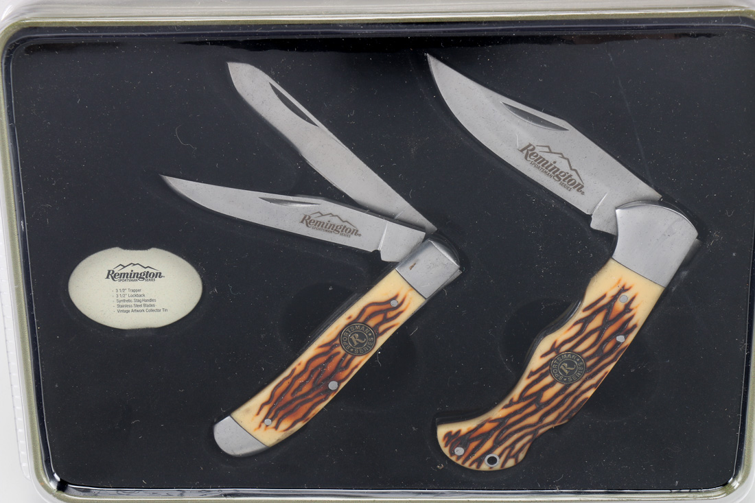 Remington, Buck and Winchester Pocket Knives in Original Packages