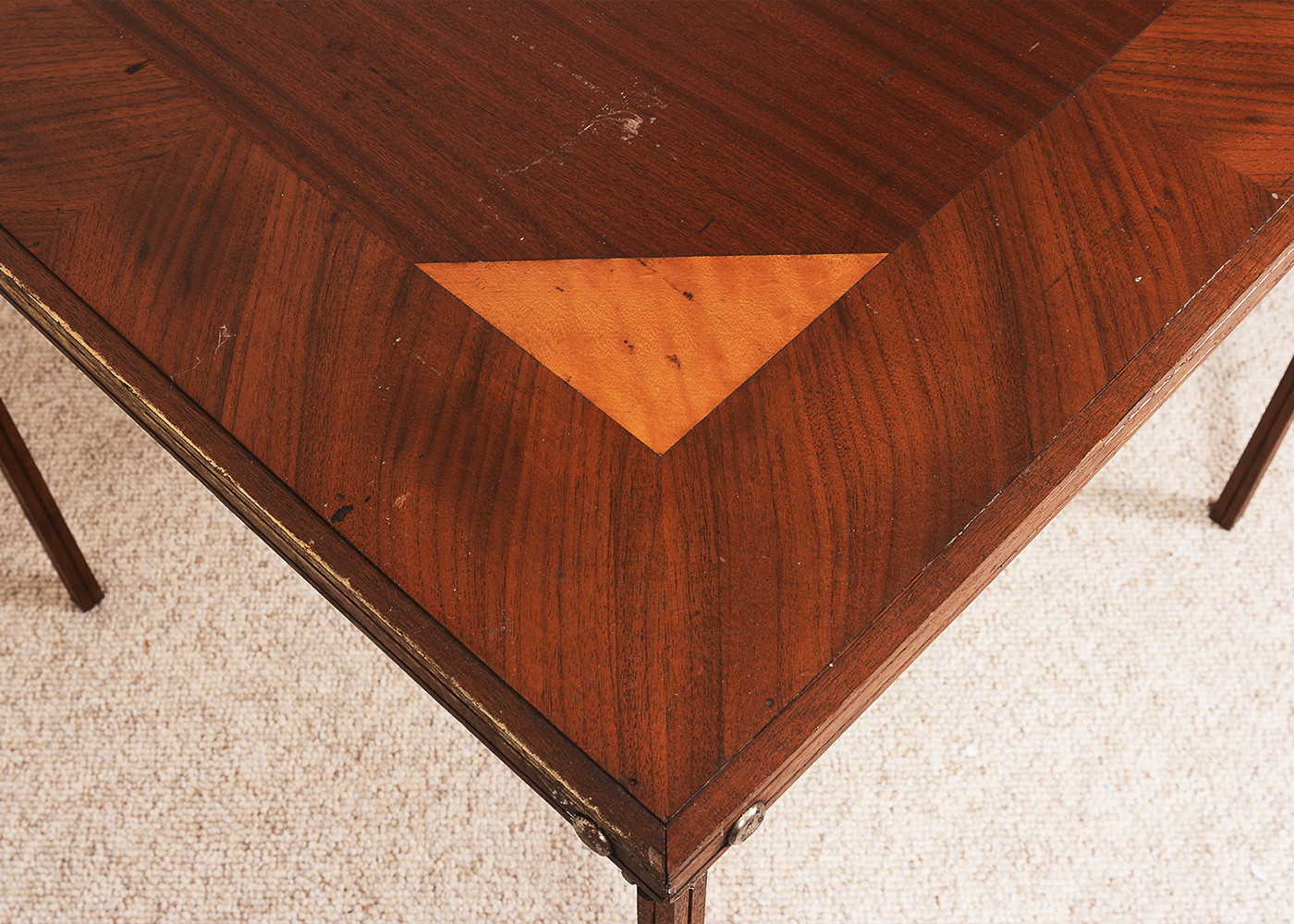 Inlaid Wood Folding Table