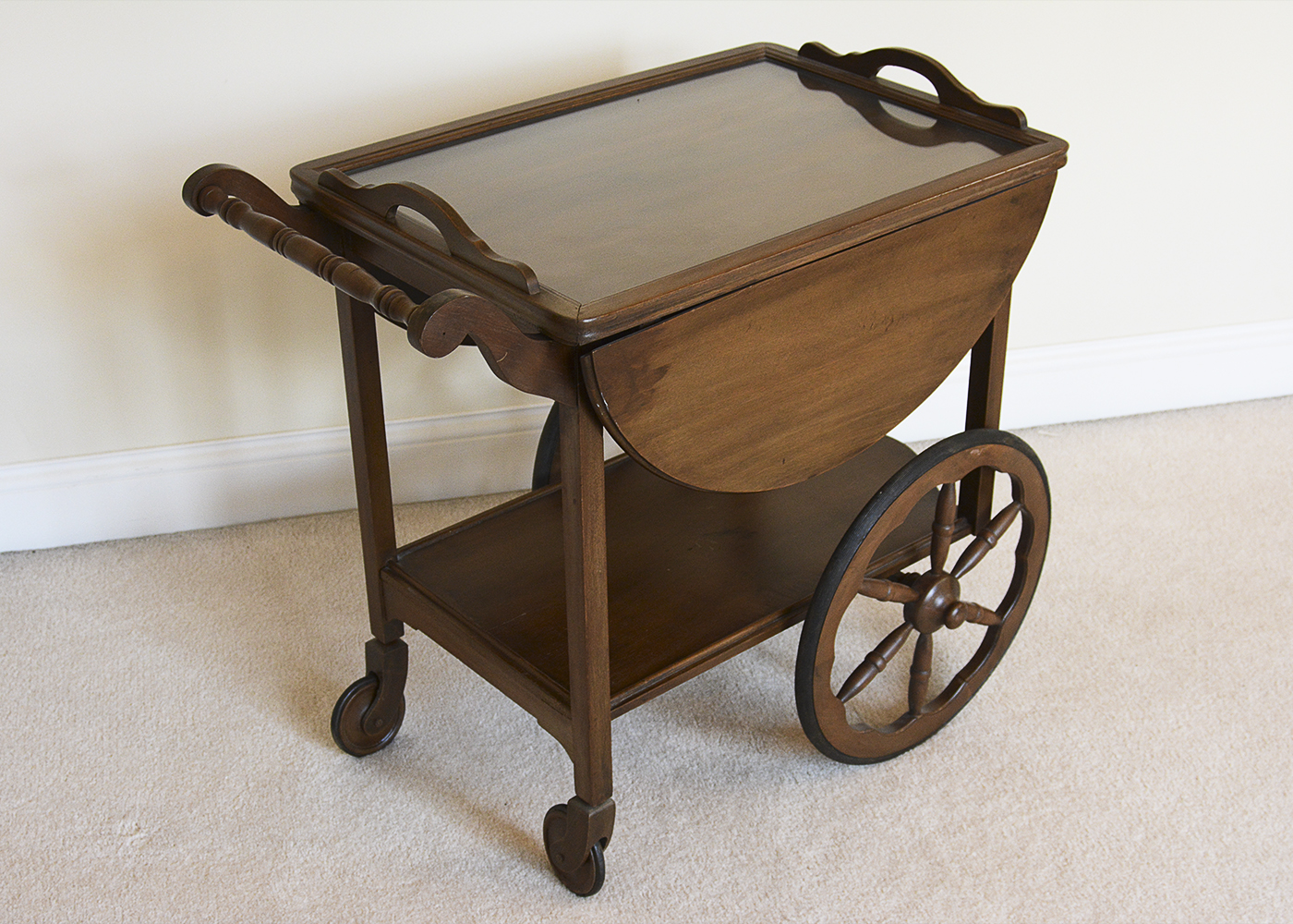 Vintage Wooden Tea Cart
