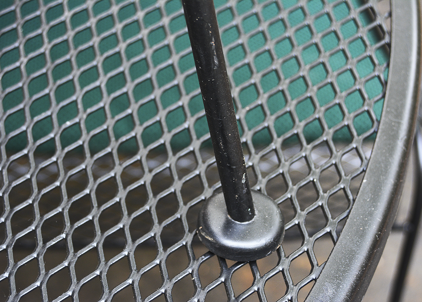 Black Mesh Metal Patio Table with Chairs