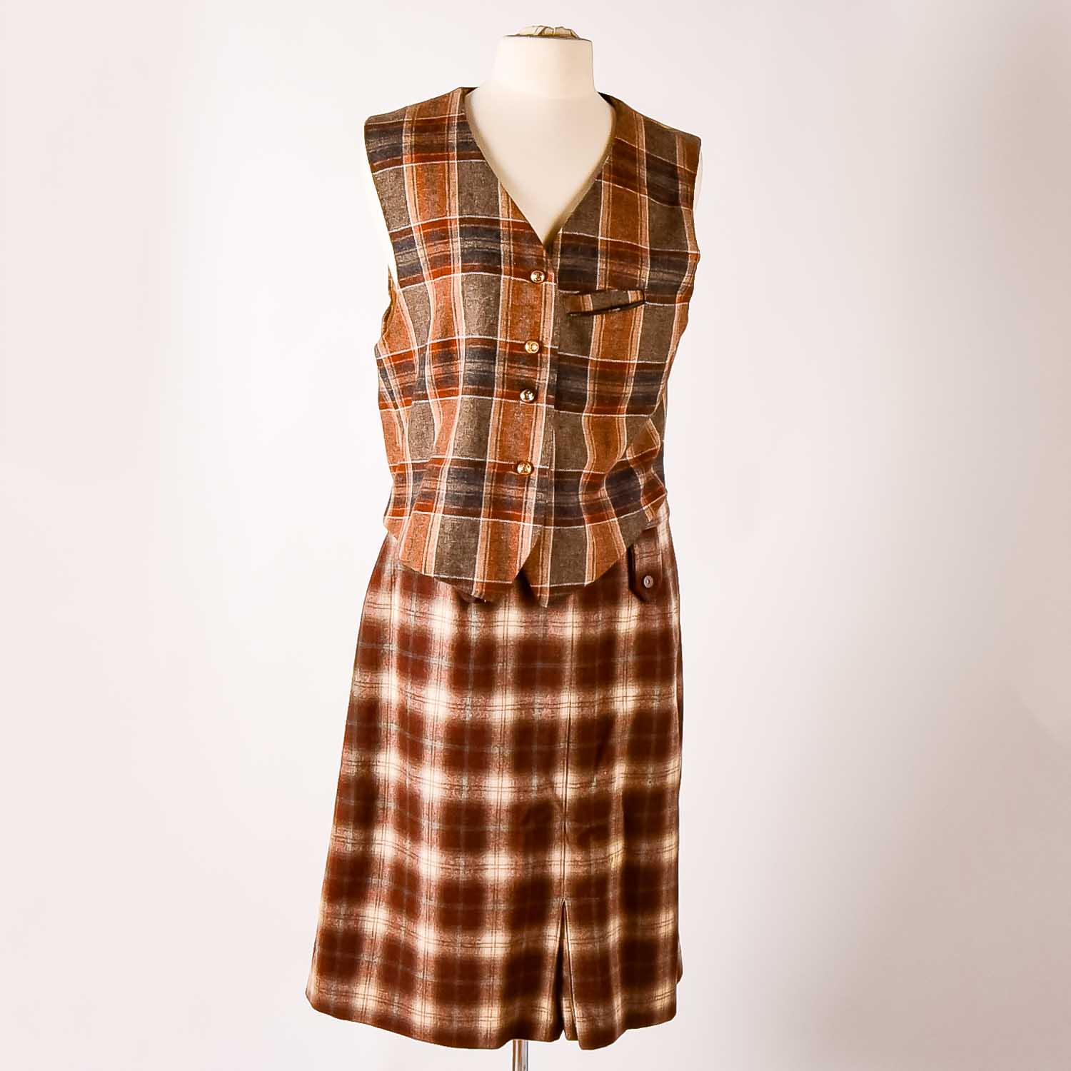 Vintage Plaid Skirt and a Vest