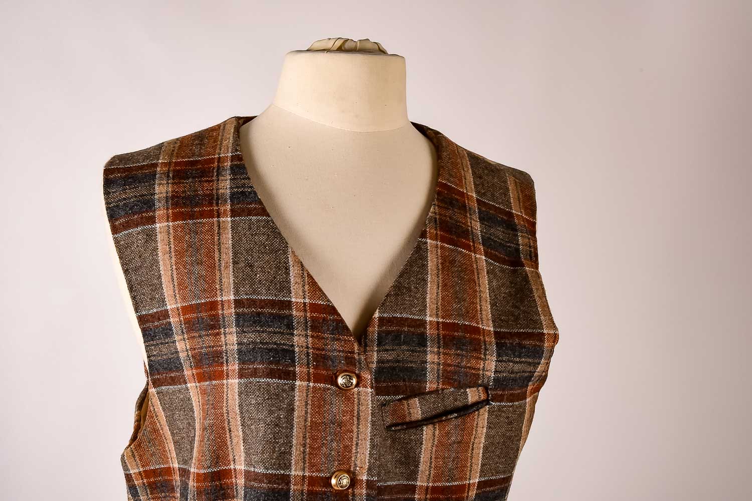 Vintage Plaid Skirt and a Vest