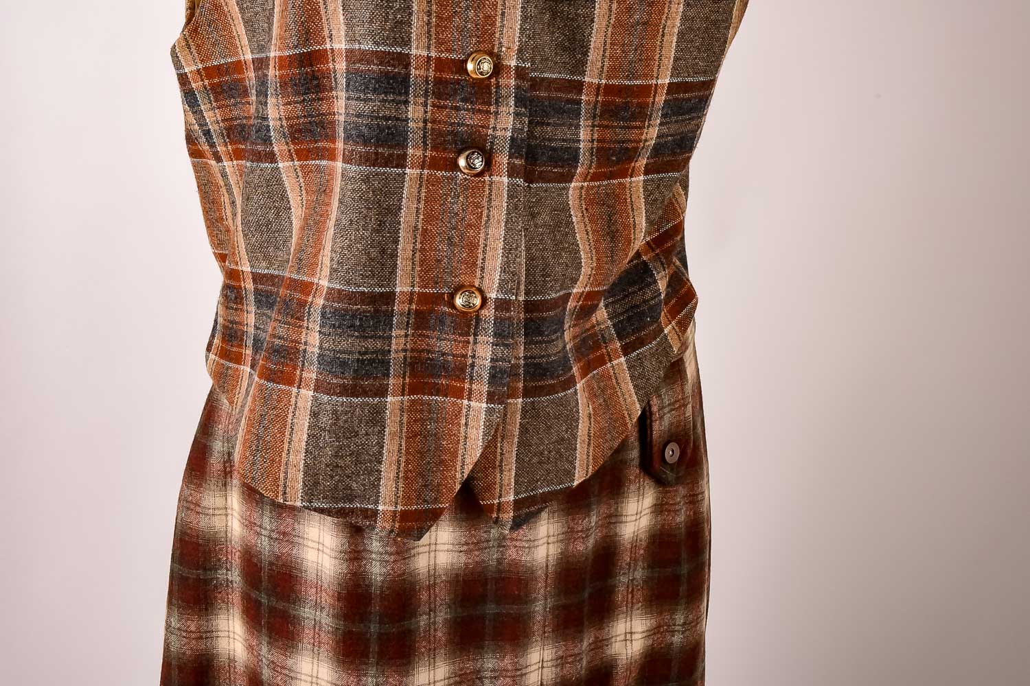 Vintage Plaid Skirt and a Vest