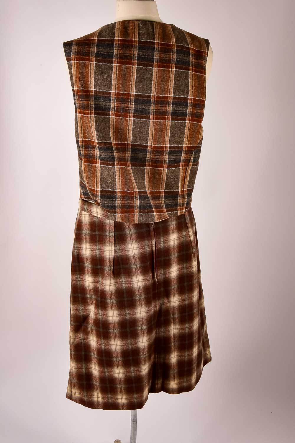 Vintage Plaid Skirt and a Vest