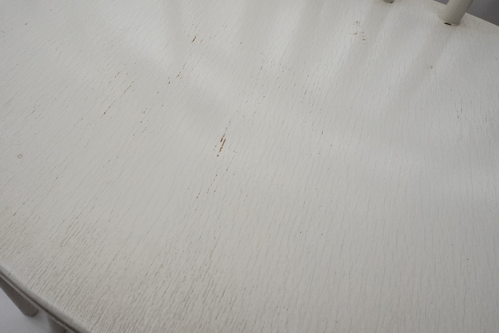 Pair of Vintage White Wood Painted Chairs