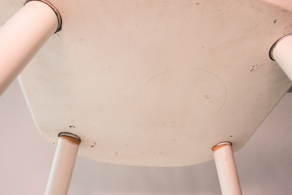 Pair of Vintage White Wood Painted Chairs