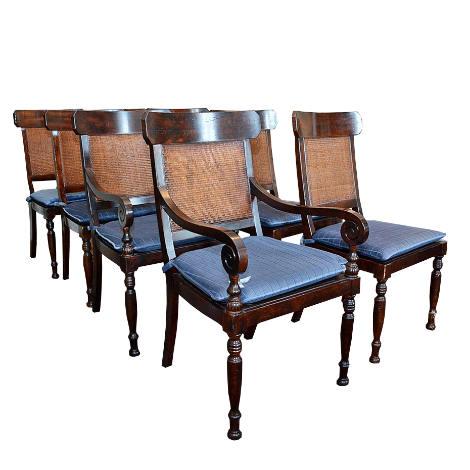 Milling Road for Baker Furniture Late 20th Century Regency Style Dining Chairs