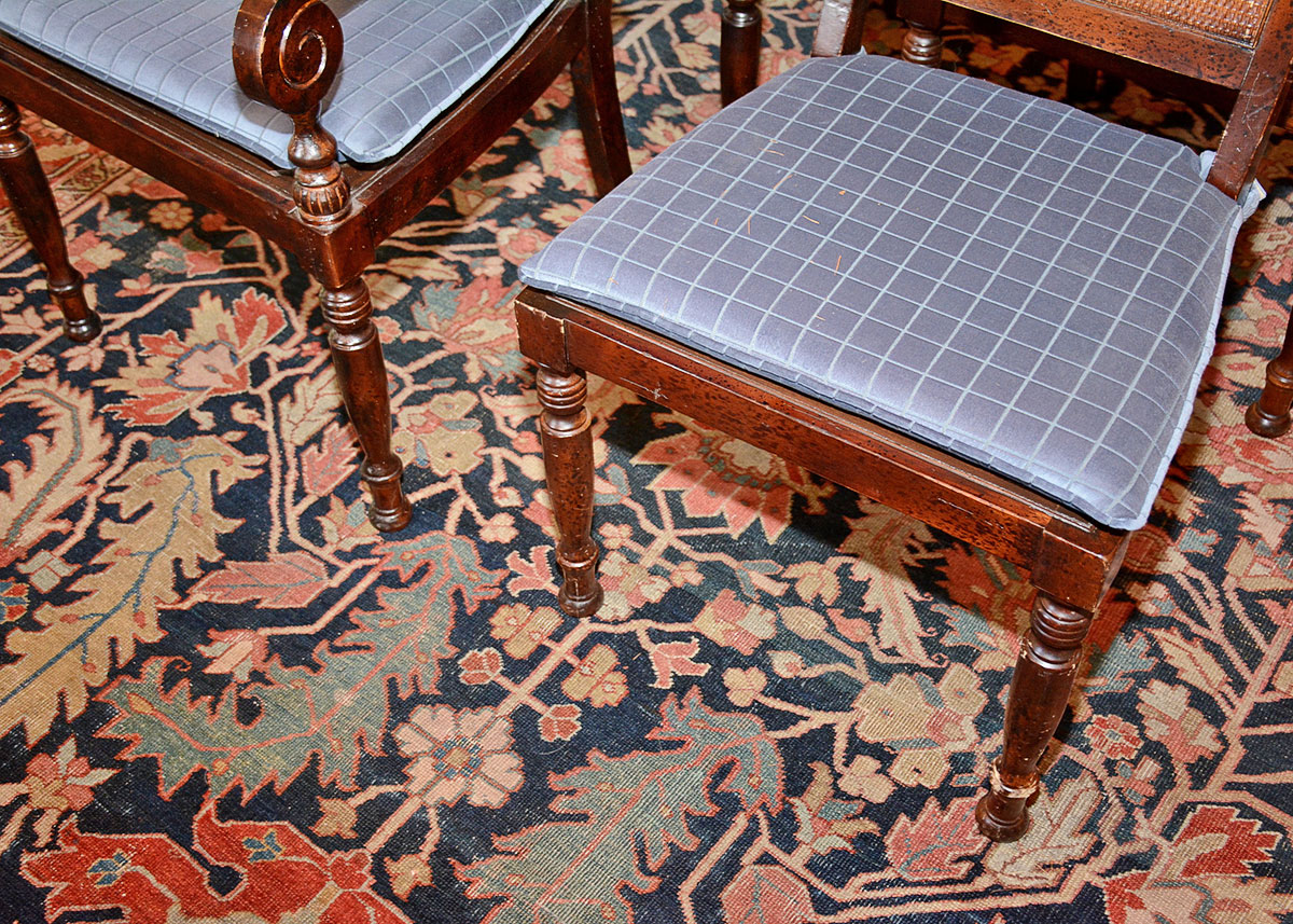 Milling Road for Baker Furniture Late 20th Century Regency Style Dining Chairs