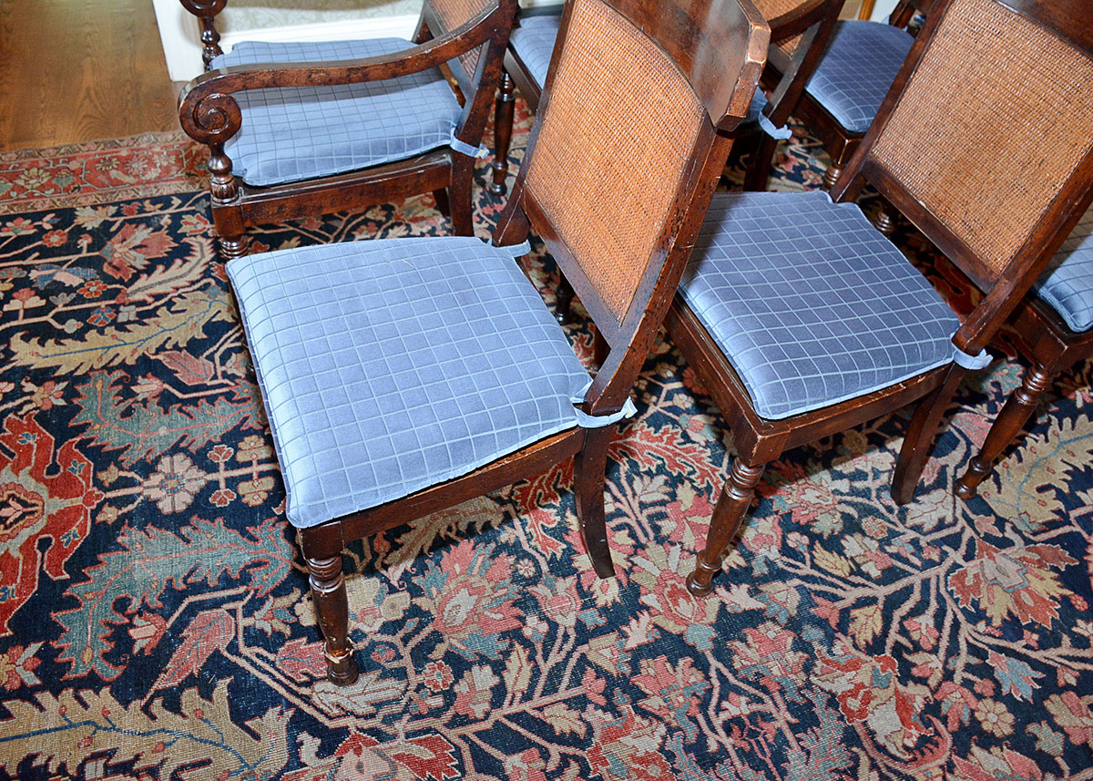 Milling Road for Baker Furniture Late 20th Century Regency Style Dining Chairs