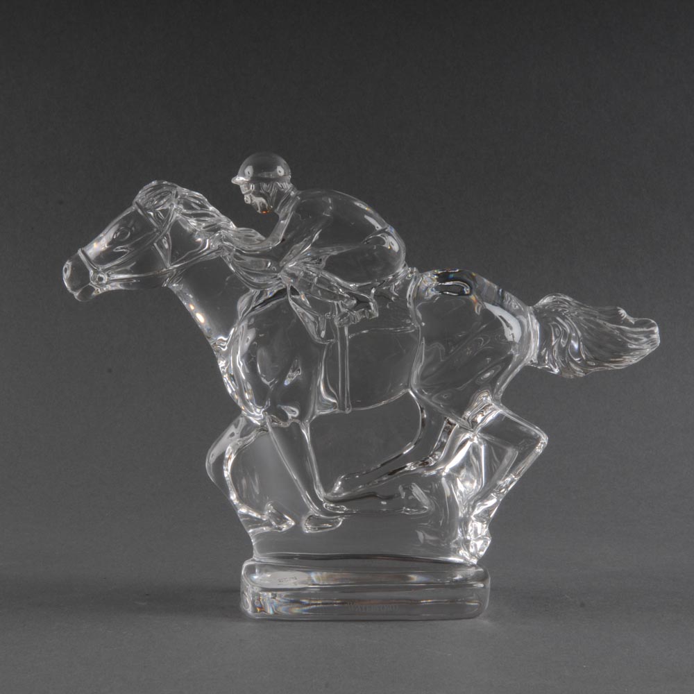 Waterford Crystal Horse and Jockey Figurine