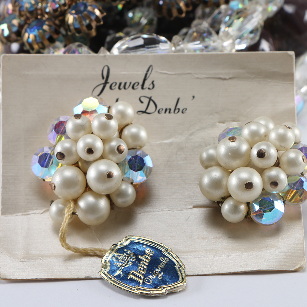 Assortment of Costume Jewelry with Rhinestones