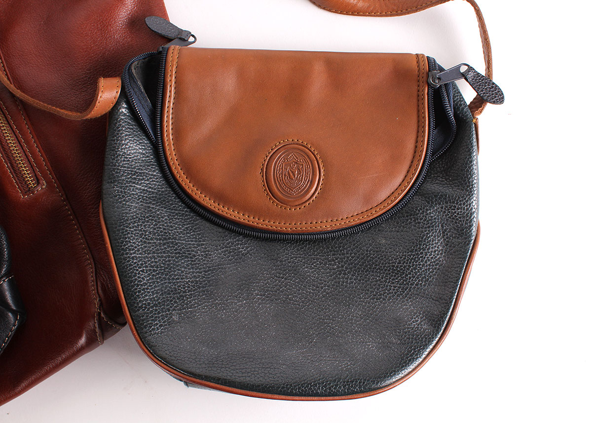 Brown and Black Leather Handbags