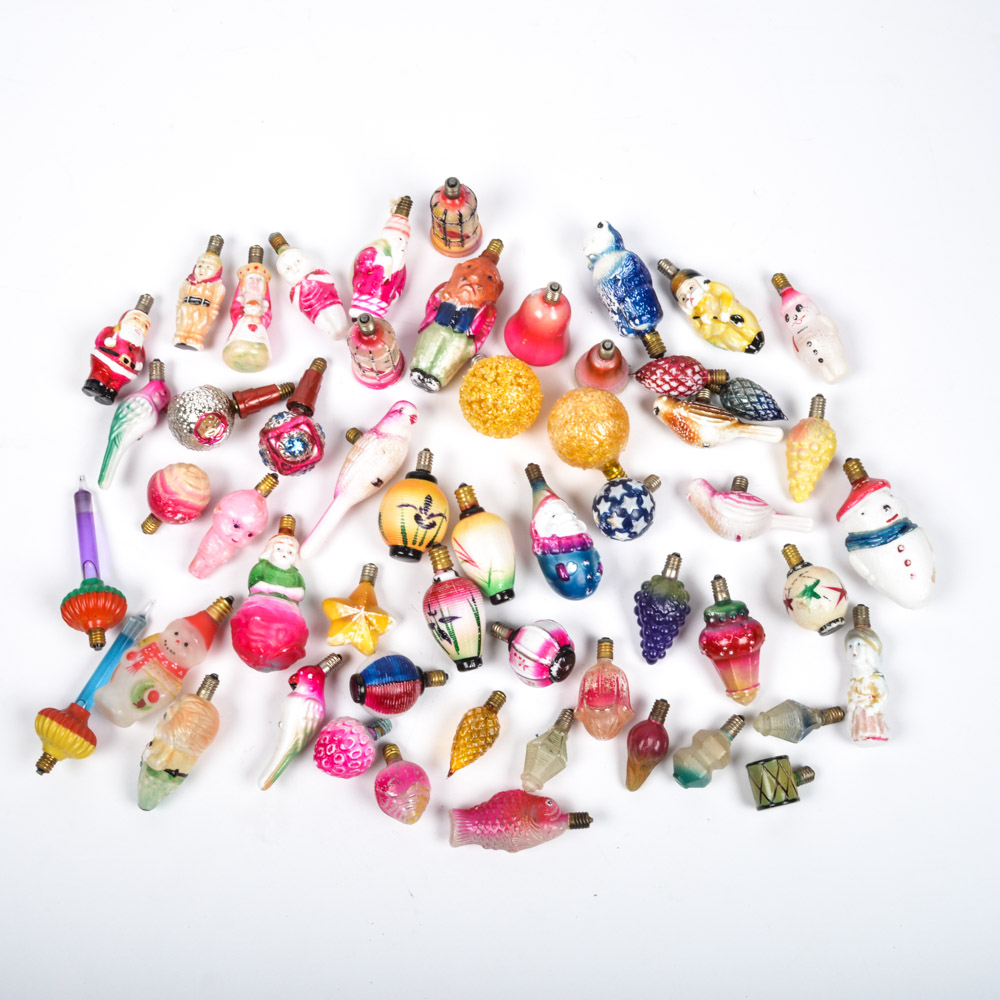 Collection of Vintage Christmas Light Ornaments