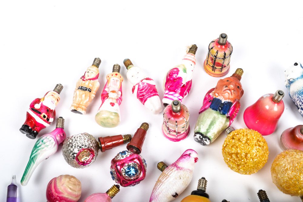 Collection of Vintage Christmas Light Ornaments