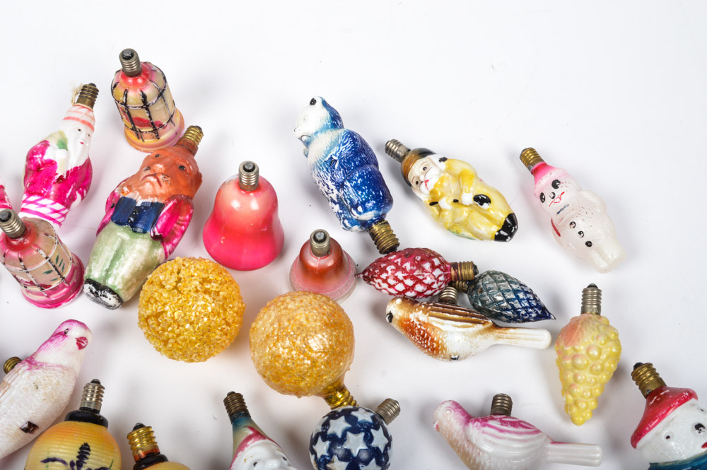 Collection of Vintage Christmas Light Ornaments
