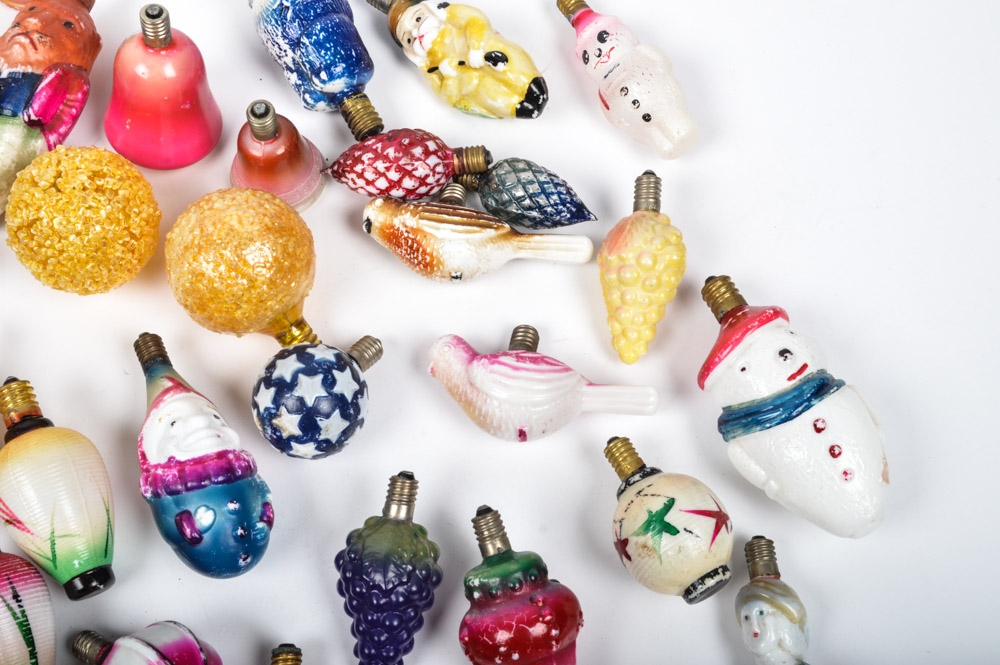 Collection of Vintage Christmas Light Ornaments