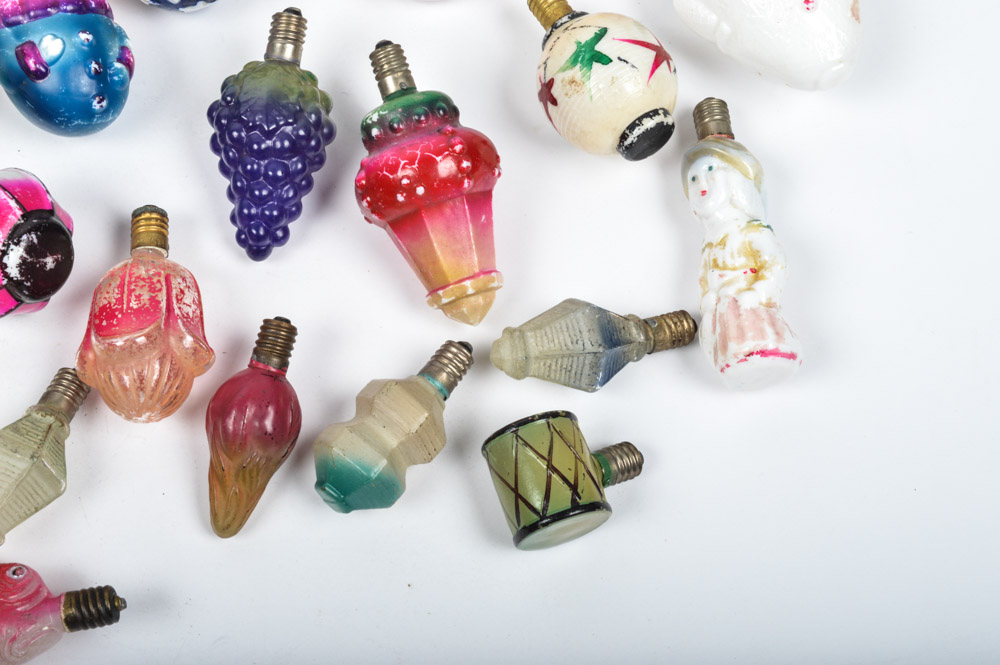 Collection of Vintage Christmas Light Ornaments