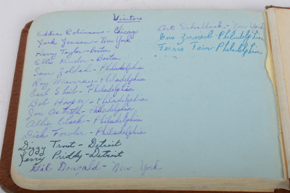 Vintage Autograph Books Featuring Cleveland Indians Signatures