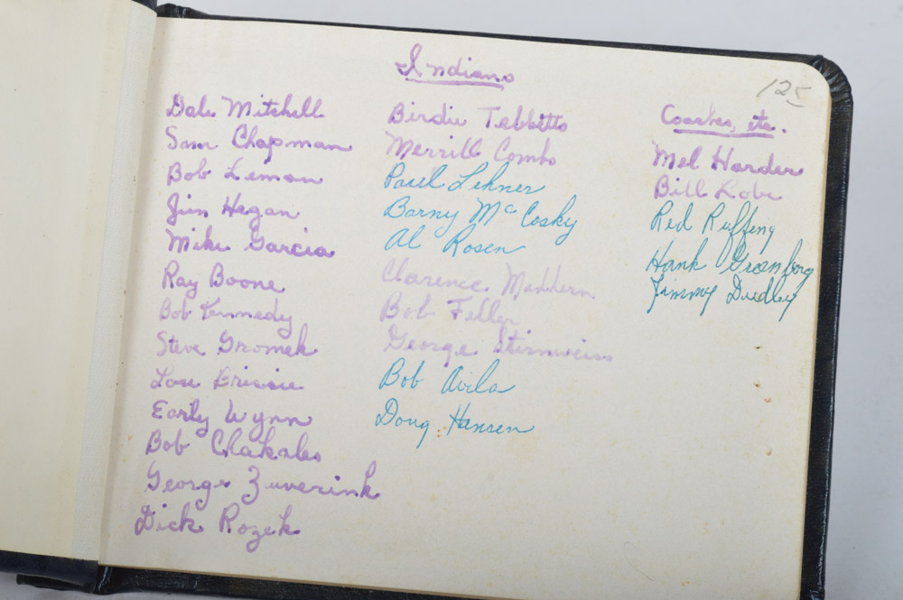 Vintage Autograph Books Featuring Cleveland Indians Signatures