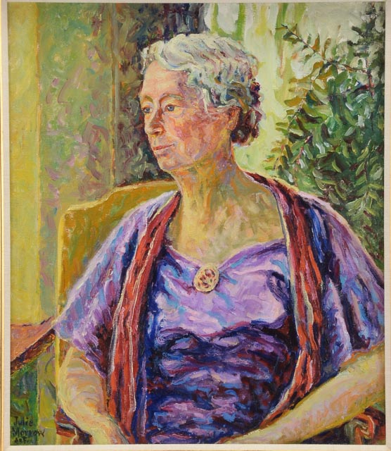 Julie Morrow DeForest Original Oil Impressionist Portrait "Lady in Lilac"