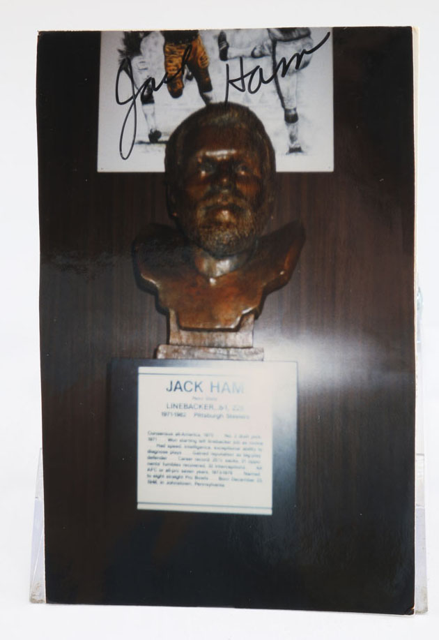 Jack Ham Signed Photo of Hall of Fame Bust