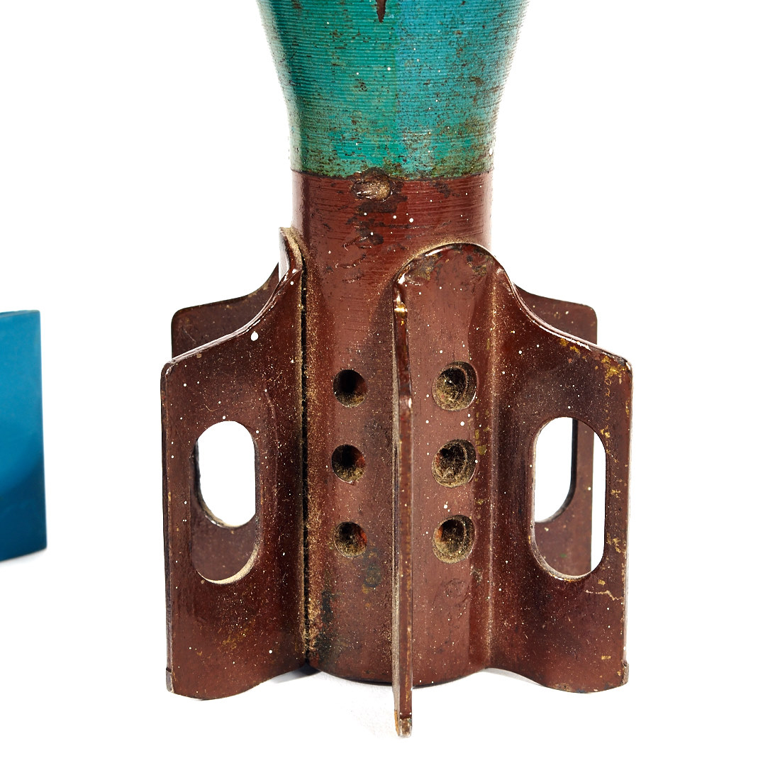 Inert World War II Blue Practice Mortar Shell and Grenade