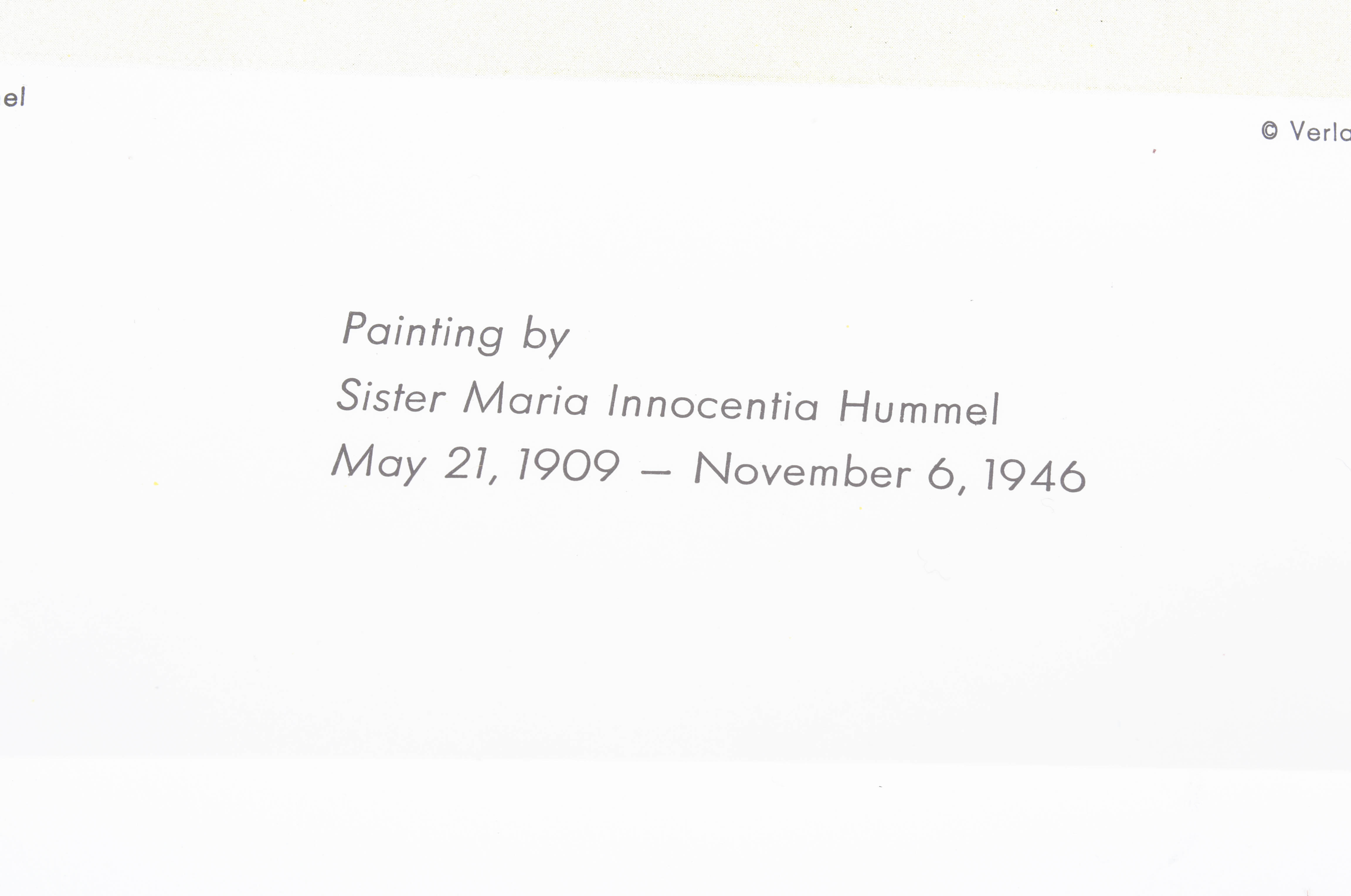 Sister Maria Innocentia Hummel Offset Lithograph of Two Girls